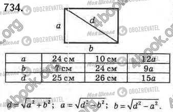 ГДЗ Геометрія 8 клас сторінка 734
